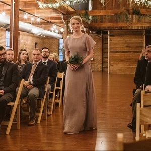 WORN ONCE Taupe Maxi with Cutouts